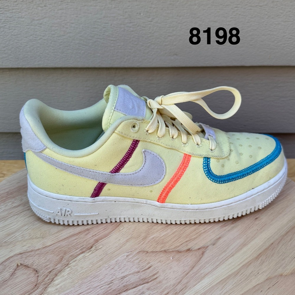 Nike Air Force 1 07 LX Life Lime Yellow Sneakers CK6572-700 Womens 7.5